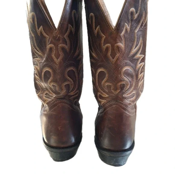 Boulet Mens Brown Leather Western Boots Size 10 Canada Cowboy - Picture 5 of 8